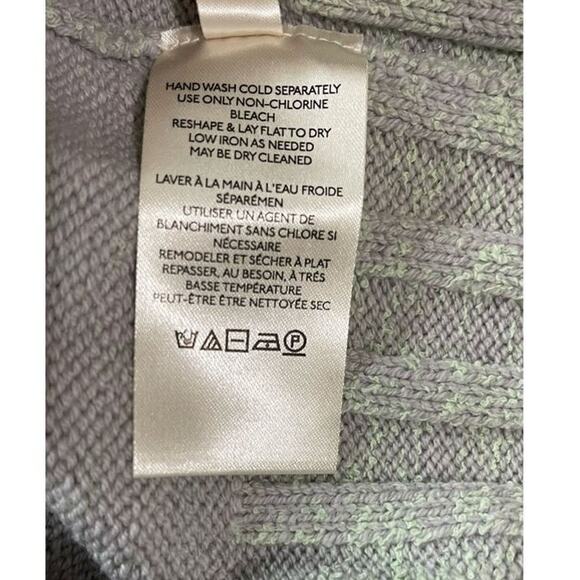 Free People‎ Street Fair Tunic Lime Grey Combo Oversized Sweater XS New - Picture 11 of 15